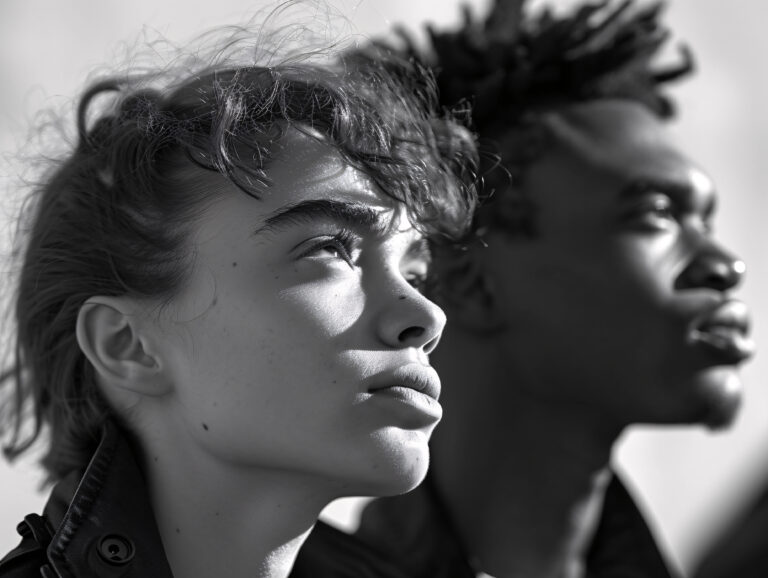 black-white-portrait-couple-showing-vulnerability-self-acceptance